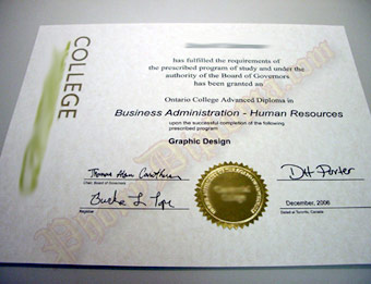 Centennial College (1) - Fake Diploma Sample from Canada